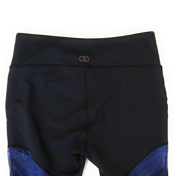 CALIA by Carrie Underwood Womens Blue Floral Mesh Leggings Size M - Picture 5 of 8